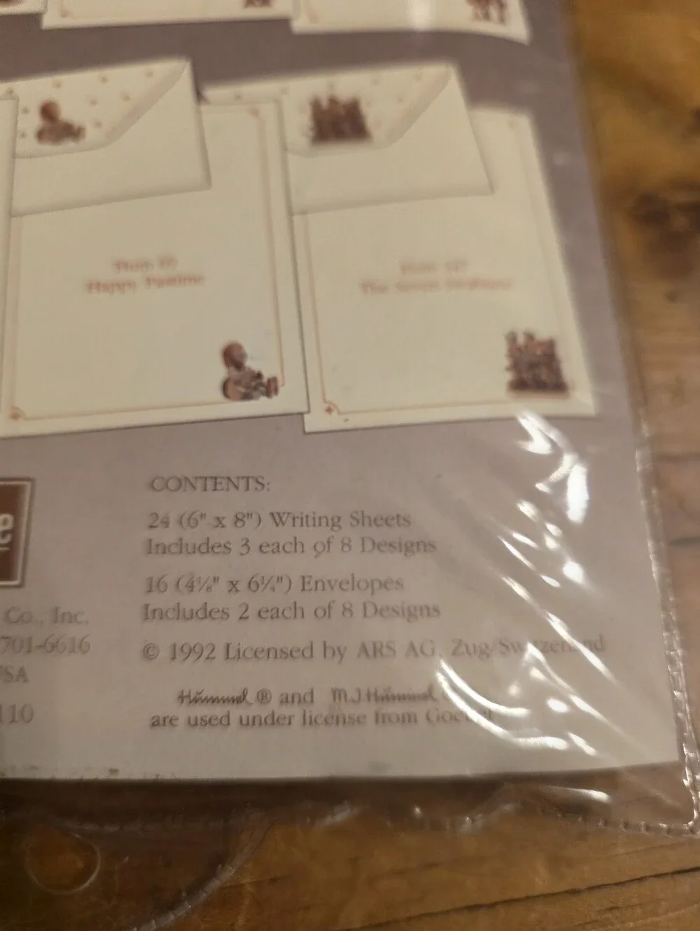 M.J. Hummel Stationery Writing Sheets & Envelopes - Vintage 1992 Made In USA